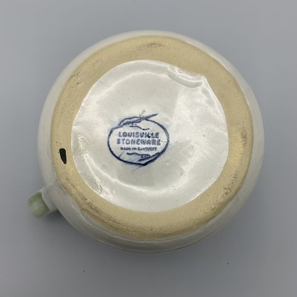 Vtg Louisville Stoneware Water Juice Glazed Pitcher Bird Hummingbird Chickadee - Picture 10 of 11